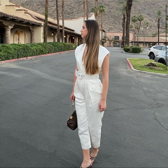 Shona Joy Bonita Fitted Jumpsuit In Ivory New with Tags! - Picture 4 of 13